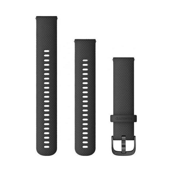 Garmin Pasek silikonowy na nadgarstek Quick Release 20 (czarny / popielata sprzączka) (010-12932-11)