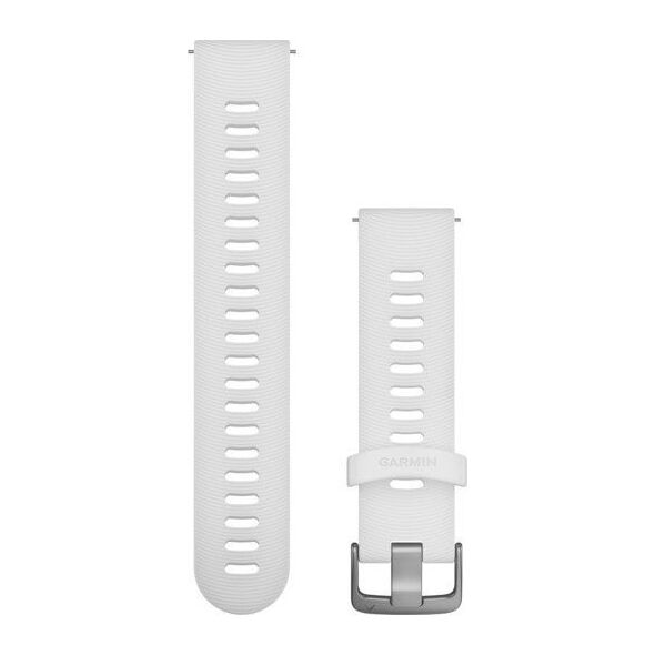 Garmin Pasek silikonowy na nadgarstek Quick Release 20 (biały / stalowo-srebrny) (010-11251-1P)