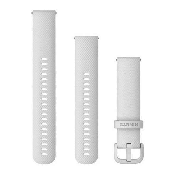 Garmin Pasek silikonowy na nadgarstek Quick Release 20 (biały / biała sprzączka) (010-13021-01)