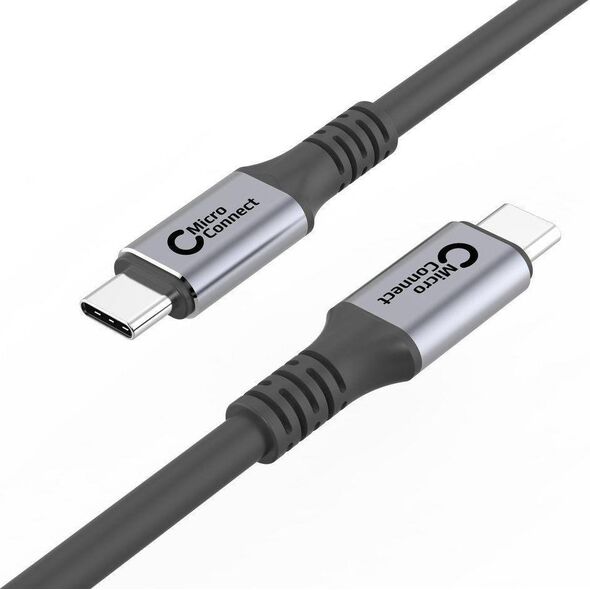 Kabel USB MicroConnect USB-C - USB-C 2 m Czarno-srebrny (USB3.2CC2)