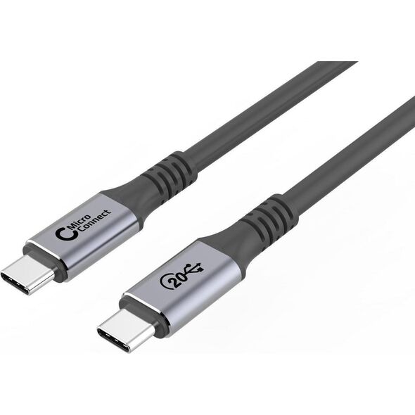 Kabel USB MicroConnect USB-C - USB-C 3 m Czarno-srebrny (USB3.2CC3)