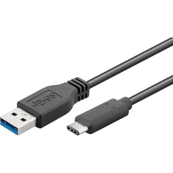 Kabel USB MicroConnect USB-A - USB-C 0.25 m Czarny (USB3.2CA0.25)