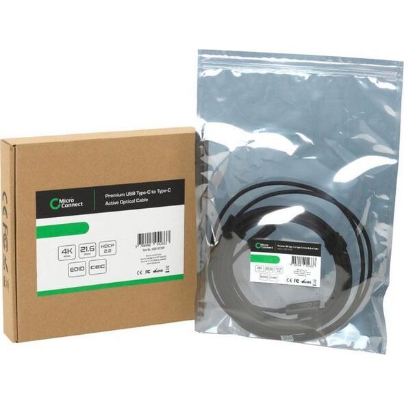 Kabel USB MicroConnect USB-C - USB-C 10 m Czarny (MC-USB3.1CC10OP)