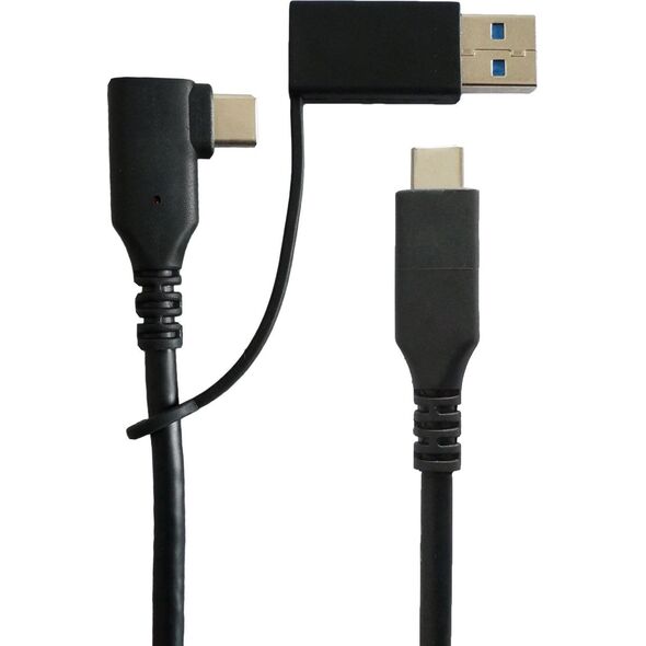 Kabel USB MicroConnect USB-A + USB-C - USB-C 1 m Czarny (USB3.1CC1MDE)