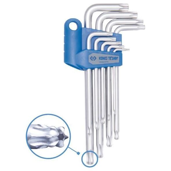 King Tony KING TONY TORX 9szt..EXTRA DŁUGI T10-T50 BLISTER KT204B29PR