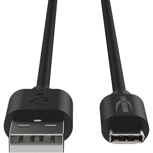 Kabel USB Ansmann USB-A - USB-C 1 m Czarny (456531)