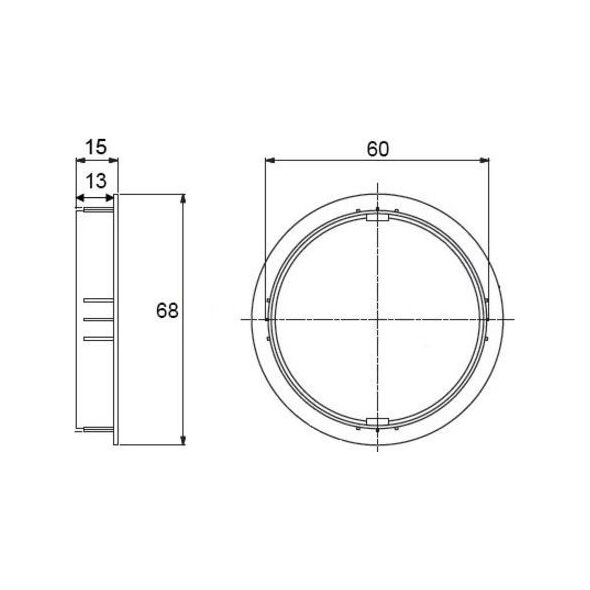 VivoLink Desk Grommet Ř60mm Aluminum
