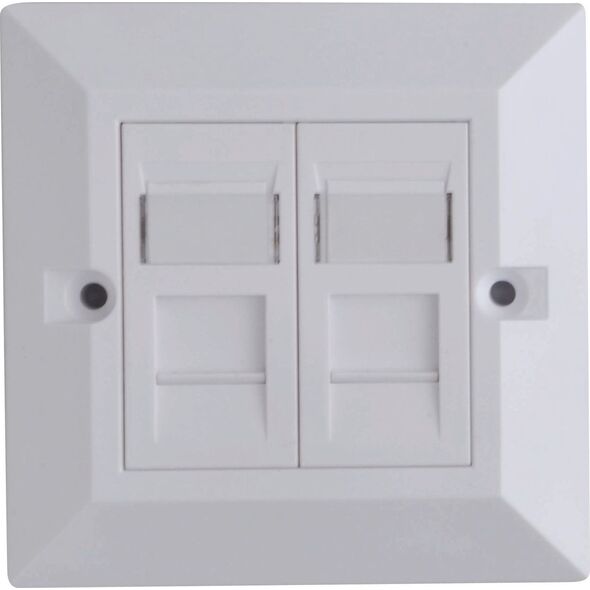 Lanview CAT6 Faceplate Dual Gang UK