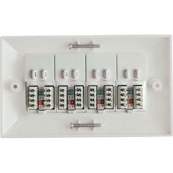 Lanview CAT6 Faceplate 4-port UK Type