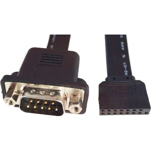 Lenovo 15-pin - DB-9, 0.25m, Czarny (00XL199)
