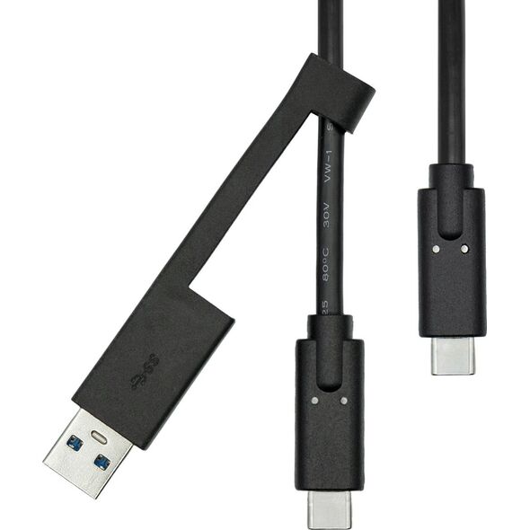 Kabel USB ProXtend USB-A + USB-C - USB-C 1 m Czarny (USBCWA-001)