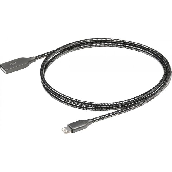Kabel USB eStuff Lightning - USB-A 0.5 m Szary (ES601065)