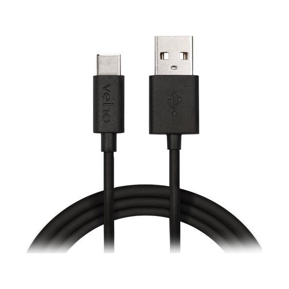 Kabel USB Veho USB-A - USB-C 1 m Czarny (VCL-003-C-1M)