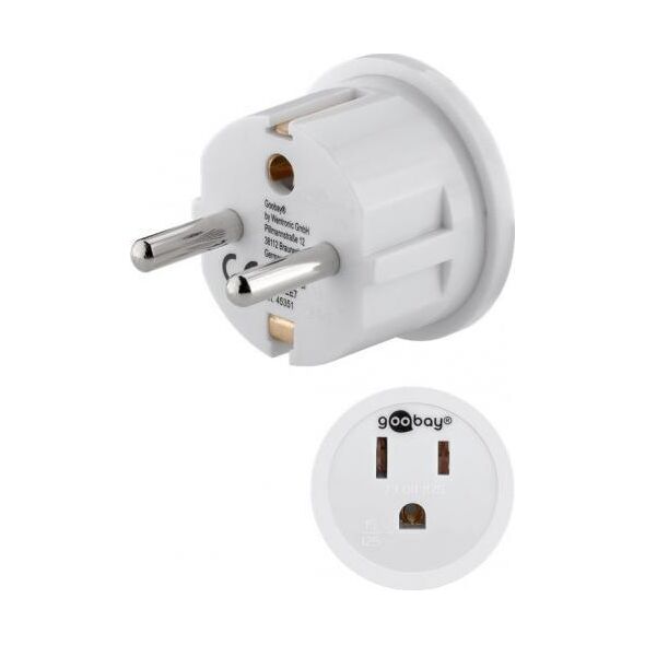 Goobay Adapter sieciowy US/Japonia, biały