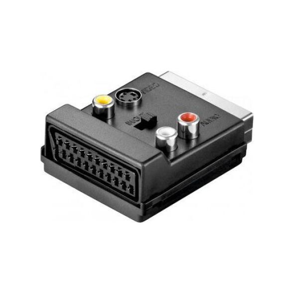 Adapter AV Goobay Scart - Scart + Composite czarny (JAB-856731)