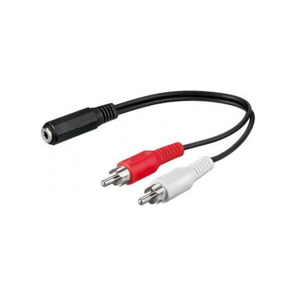 Adapter AV Goobay Jack 3.5mm - RCA (Cinch) czarny (JAB-855970)