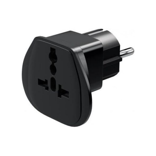 Goobay Adapter podróżny z świata do UE, czarny