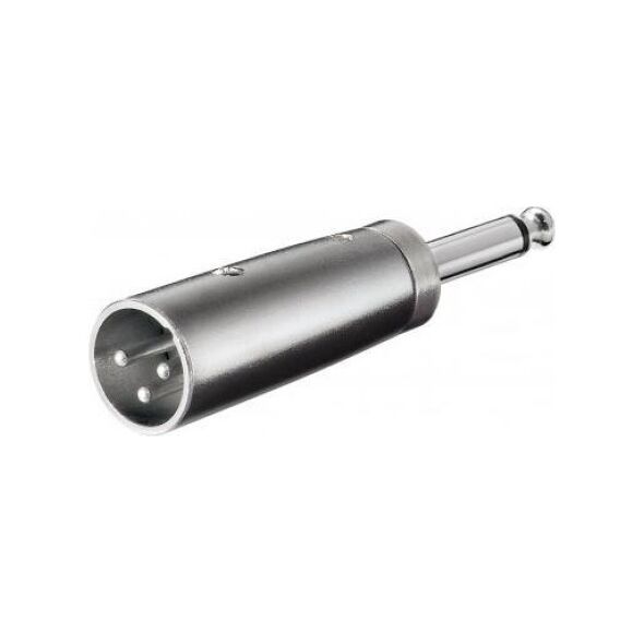 Adapter AV Goobay Jack 6.3mm - XLR srebrny (JAB-857174)