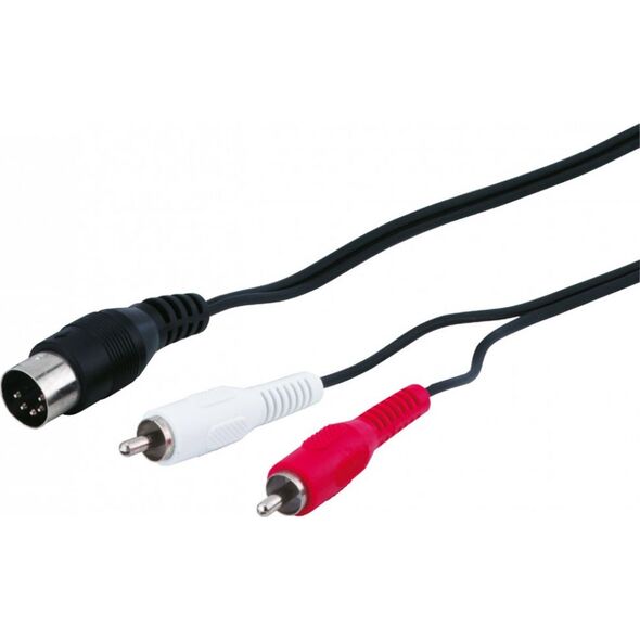 Kabel Goobay DIN - RCA (Cinch) x2 1.5m czarny (50014)