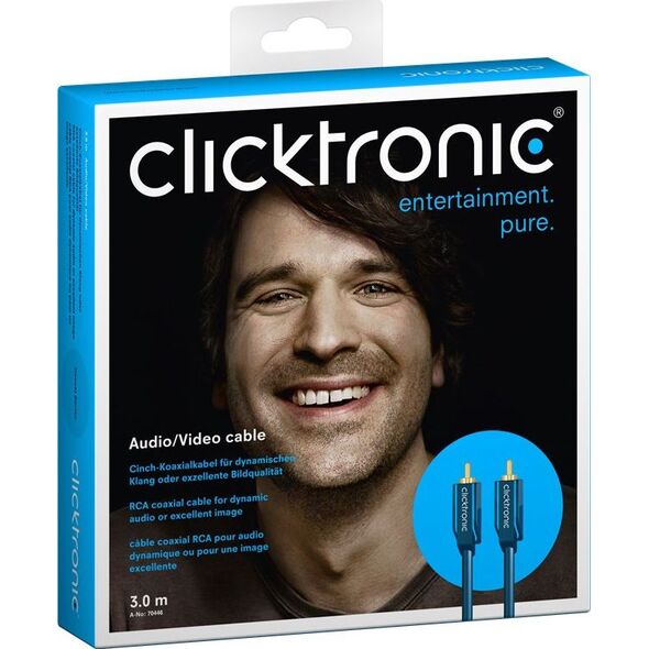 Kabel Clicktronic RCA (Cinch) - RCA (Cinch) 3m granatowy (JAB-1339059)