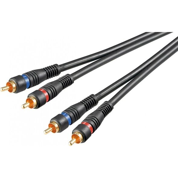 Kabel Goobay RCA (Cinch) x2 - RCA (Cinch) x2 0.2m czarny (50433)