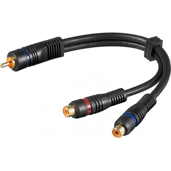 Kabel Goobay RCA (Cinch) - RCA (Cinch) x2 0.2m czarny (50930)