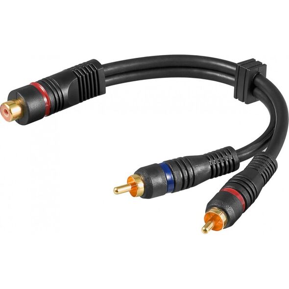 Kabel Goobay RCA (Cinch) - RCA (Cinch) x2 0.2m czarny (50375)