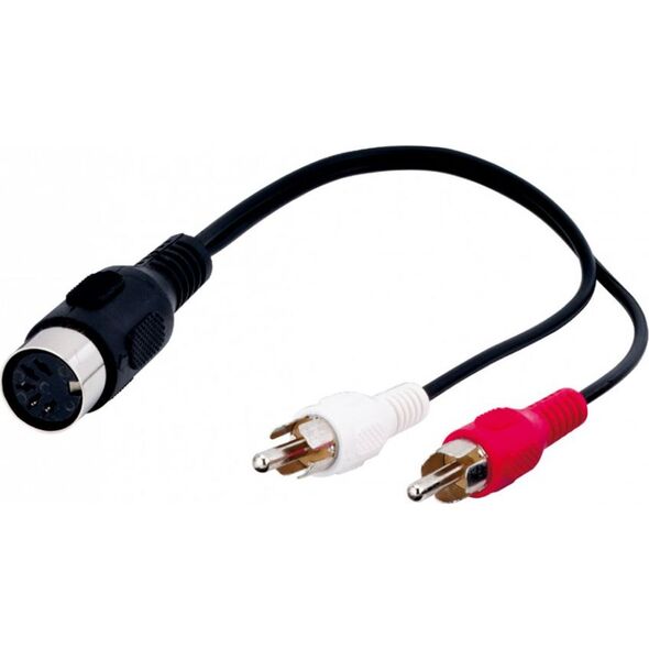 Kabel Goobay DIN - RCA (Cinch) x2 0.2m czarny (50004)
