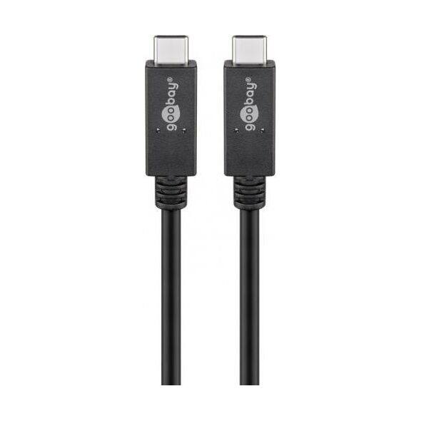 Kabel USB Goobay USB-A - USB-C 0.5 m Czarny (RB38872)