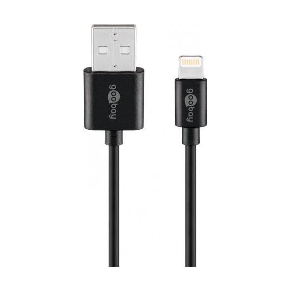 Kabel USB Goobay USB-A - Lightning 1 m Czarny (63523)