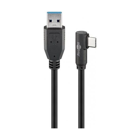 Kabel USB Goobay USB-A - USB-C 3 m Czarny (JAB-4410953)