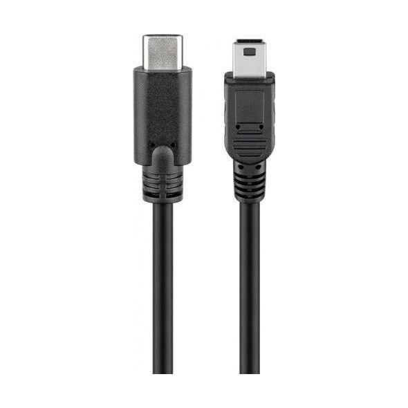 Kabel USB Goobay USB-C - miniUSB 0.5 m Czarny (JAB-2866299)
