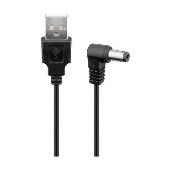 Kabel USB Goobay USB-A - DC 5.5 x 2.1 mm 1.5 m Czarny (RB55159)