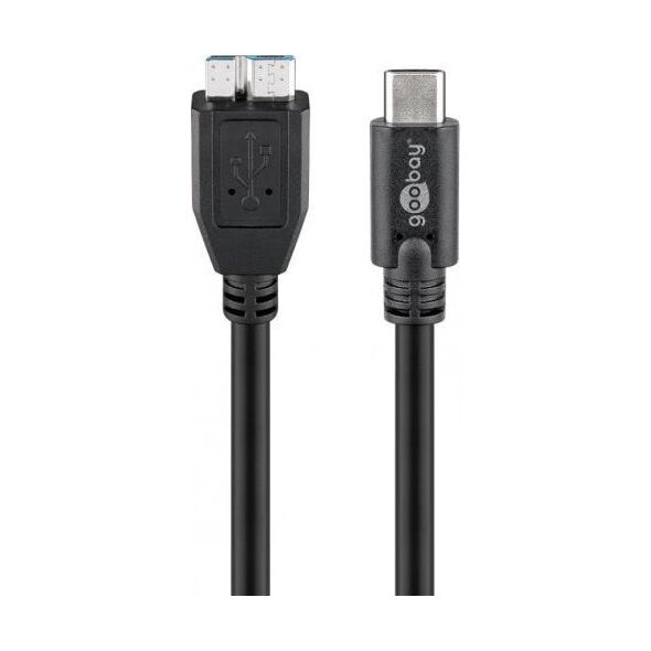 Kabel USB Goobay USB-C - micro-B 1 m Czarny (JAB-2866302)