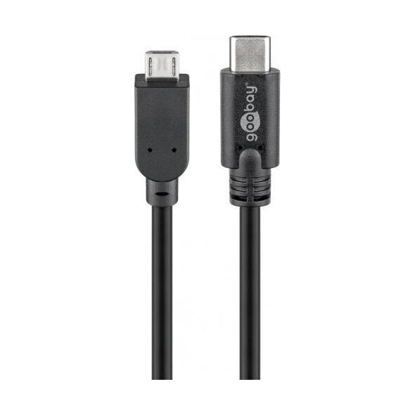 Kabel USB Goobay USB-C - micro-B 0.6 m Czarny (JAB-2242227)