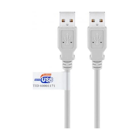 Kabel USB Goobay USB-A - USB-A 5 m Szary (JAB-854303)