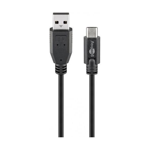 Kabel USB Goobay USB-A - USB-C 3 m Czarny (JAB-4164970)