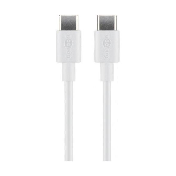 Kabel USB Goobay USB-C - USB-C 0.5 m Biały (JAB-4780424)