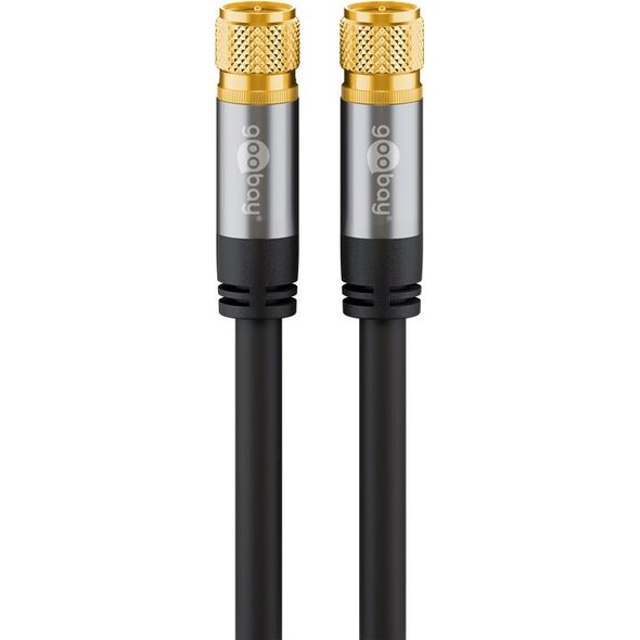 Kabel Goobay Antenowy (F) 1m czarny (JAB-4400766)