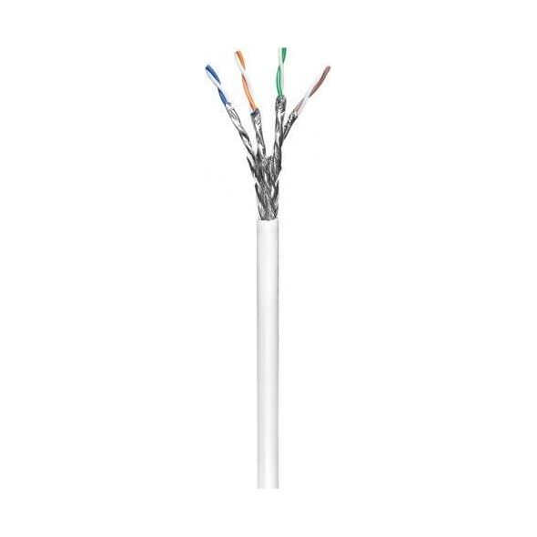 Goobay CAT 6 kabel sieciowy, S/FTP (PiMF), Biały - Długość kabla 100 m