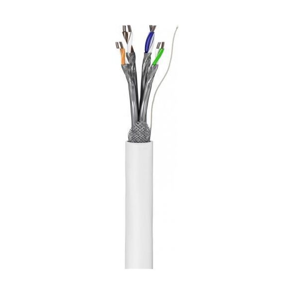 Goobay CAT 6 kabel sieciowy, S/FTP (PiMF), biały - Długość kabla 100 m