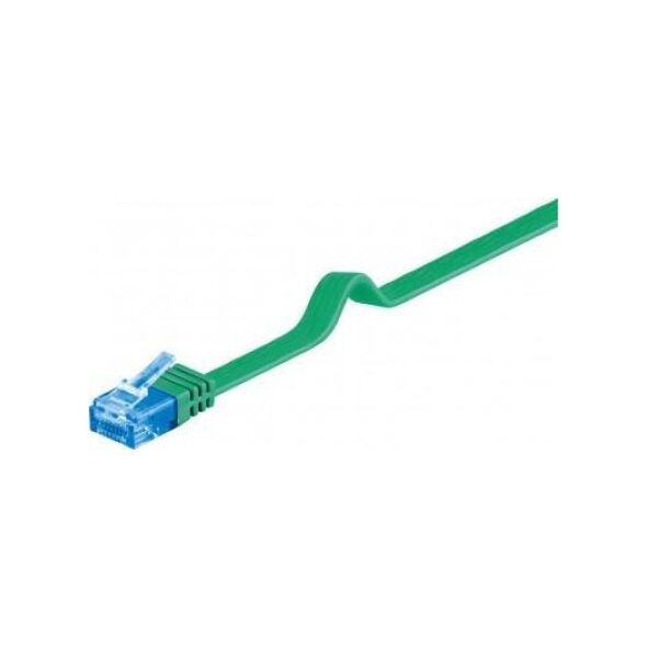 Goobay CAT 6A Płaska Kabel połączeniowy,U/UTP, Zielony - Długość kabla 2 m