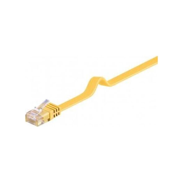 Goobay CAT 6Płaska Kabel połączeniowy,U/UTP, Żółty - Długość kabla 1.5 m