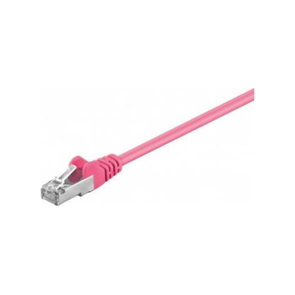 Goobay CAT 5e Kabel łączący, SF/UTP, Purpurowy - Długość kabla 1 m