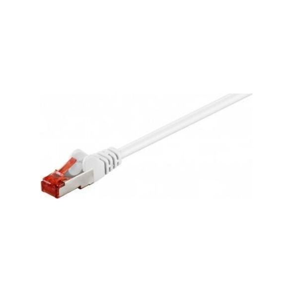 Goobay CAT 6 Kabel łączący, S/FTP (PiMF), biały - Długość kabla 0.15 m