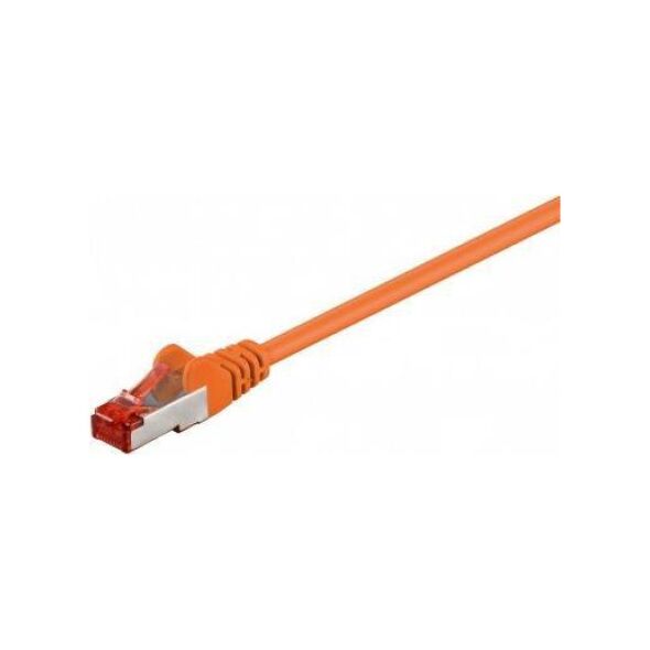 Goobay CAT 6 Kabel łączący, S/FTP (PiMF), Pomarańczowy - Długość kabla 0.25 m