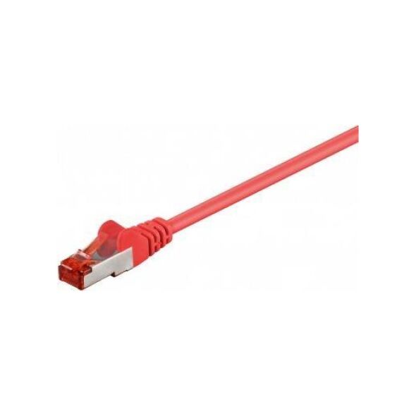 Goobay CAT 6 Kabel łączący, S/FTP (PiMF), Czerwony - Długość kabla 30 m