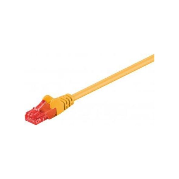 Goobay CAT 6Kabel łączący, U/UTP, Żółty - Długość kabla 15 m