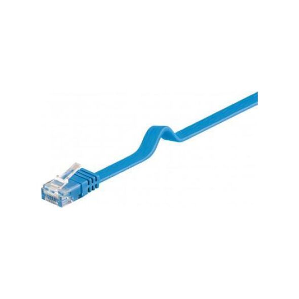 Goobay CAT 6Płaska Kabel połączeniowy,U/UTP, Niebieski - Długość kabla 1.5 m