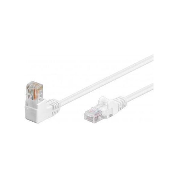 RB-LAN CAT 5eKabel łączący 1x 90 pod kątem,U/UTP, Biały - Długość kabla 5 m